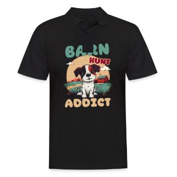 Barn Hunt Barn Hunt Addict - Men's Polo Shirt - black - Front - Kai (181cm)