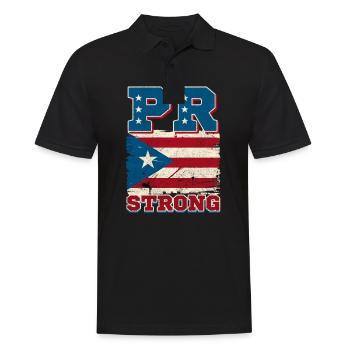 Porto Rico RP Drapeau fort - Polo Homme - noir - Devant - Kai (181cm)