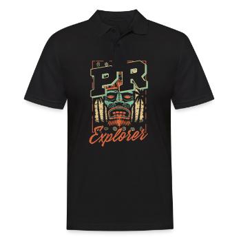 Puerto Rico PR Explorer - Men's Polo Shirt - black - Front - Kai (181cm)
