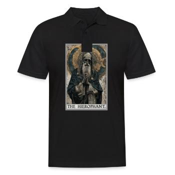 Tarot card The Hierophant The Hierophant - Men's Polo Shirt - black - Front - Kai (181cm)