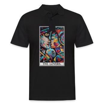 Tarot Cards Tarot Card The Lovers The Lovers - Men's Polo Shirt - black - Front - Kai (181cm)