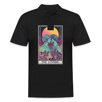 Tarot Cards Tarot Card The Lovers The Lovers - Men's Polo Shirt - black - Front - Kai (181cm)