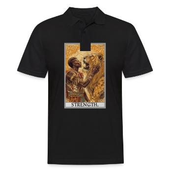 Tarot Card Tarot Card Strength Power - Men's Polo Shirt - black - Front - Kai (181cm)