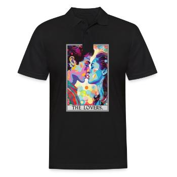 Tarot Cards Tarot Card The Lovers The Lovers - Men's Polo Shirt - black - Front - Kai (181cm)