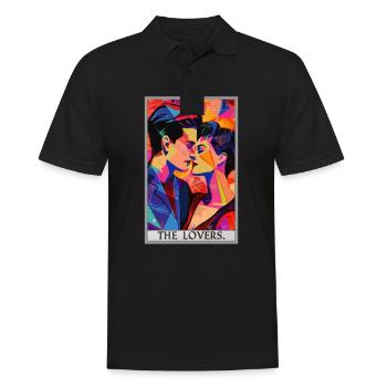 Tarot Cards Tarot Card The Lovers The Lovers - Men's Polo Shirt - black - Front - Kai (181cm)