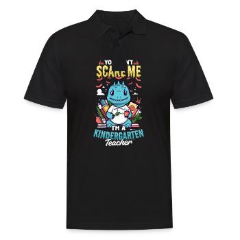 Kindergärtnerin, du erschreckst mich nicht - Männer Poloshirt - Schwarz - Vorne - Kai (181cm)