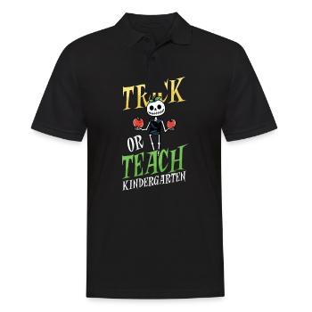 Kindergarten Teacher Trick Or Teach Skeleton - Men's Polo Shirt - black - Front - Kai (181cm)