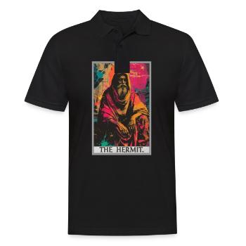 Cartes de tarot Carte de tarot L’Ermite L’Ermite - Polo Homme - noir - Devant - Kai (181cm)