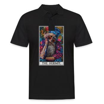 Cartes de tarot Carte de tarot L’Ermite L’Ermite - Polo Homme - noir - Devant - Kai (181cm)
