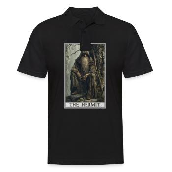 Cartes de tarot Carte de tarot L’Ermite L’Ermite - Polo Homme - noir - Devant - Kai (181cm)