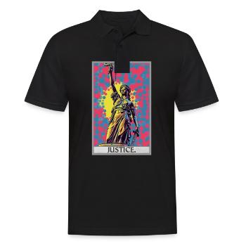 Tarot Cards Tarot Card Justice Justice - Men's Polo Shirt - black - Front - Kai (181cm)