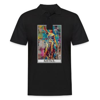 Tarot Cards Tarot Card Justice Justice - Men's Polo Shirt - black - Front - Kai (181cm)