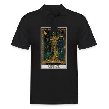 Tarot Cards Tarot Card Justice Justice - Men's Polo Shirt - black - Front - Kai (181cm)