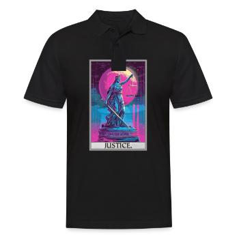 Tarot Cards Tarot Card Justice Justice - Men's Polo Shirt - black - Front - Kai (181cm)