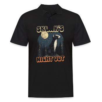 Skunk Skunks Abend - Männer Poloshirt - Schwarz - Vorne - Kai (181cm)