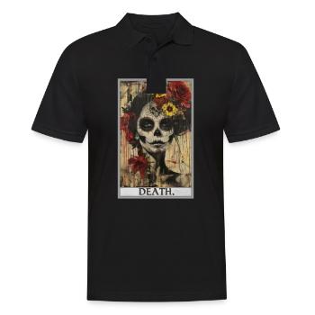 Tarot Card Tarot Card Death - Men's Polo Shirt - black - Front - Kai (181cm)