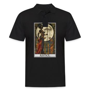 Tarot Cards Tarot Card Justice Justice - Men's Polo Shirt - black - Front - Kai (181cm)
