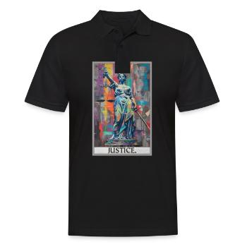 Tarot Cards Tarot Card Justice Justice - Men's Polo Shirt - black - Front - Kai (181cm)