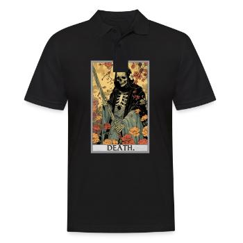 Tarot Card Tarot Card Death - Men's Polo Shirt - black - Front - Kai (181cm)