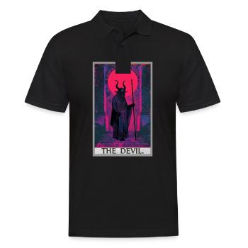 Tarotkarten Tarotkarte The Devil Der Teufel - Männer Poloshirt - Schwarz - Vorne - Kai (181cm)