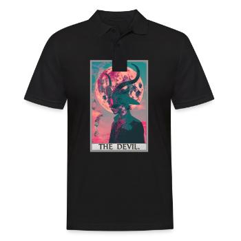 Tarotkarten Tarotkarte The Devil Der Teufel - Männer Poloshirt - Schwarz - Vorne - Kai (181cm)