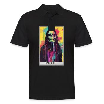 Tarot Card Tarot Card Death - Men's Polo Shirt - black - Front - Kai (181cm)