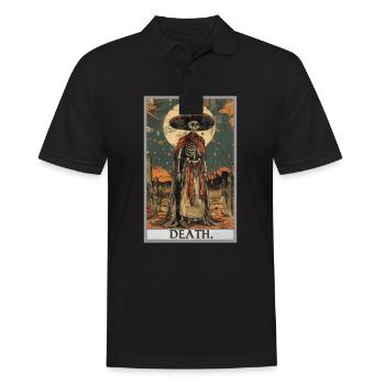 Tarot Card Tarot Card Death - Men's Polo Shirt - black - Front - Kai (181cm)