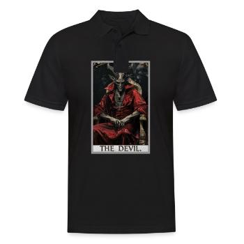 Tarotkarten Tarotkarte The Devil Der Teufel - Männer Poloshirt - Schwarz - Vorne - Kai (181cm)