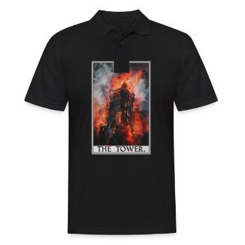Cartes de tarot Carte de tarot La Tour La Tour - Polo Homme - noir - Devant - Kai (181cm)