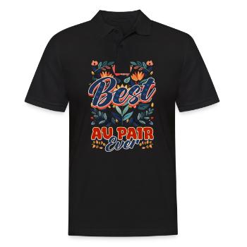 Au Pair Bestes Au Pair aller Zeiten - Männer Poloshirt - Schwarz - Vorne - Kai (181cm)