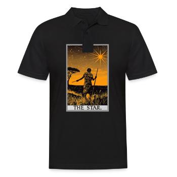 Tarotkarten Tarotkarte The Star Der Stern - Männer Poloshirt - Schwarz - Vorne - Kai (181cm)