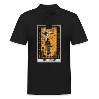 Tarotkarten Tarotkarte The Star Der Stern - Männer Poloshirt - Schwarz - Vorne - Kai (181cm)