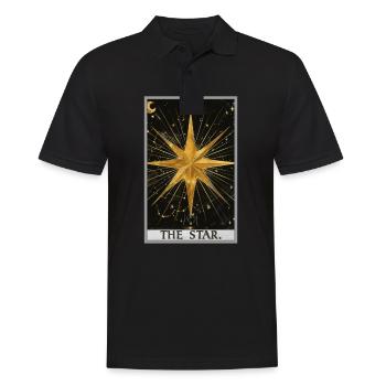 Tarotkarten Tarotkarte The Star Der Stern - Männer Poloshirt - Schwarz - Vorne - Kai (181cm)