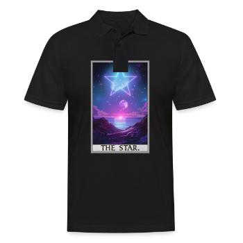 Tarotkarten Tarotkarte The Star Der Stern - Männer Poloshirt - Schwarz - Vorne - Kai (181cm)