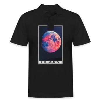 Tarotkarten Tarotkarte The Moon Der Mond - Männer Poloshirt - Schwarz - Vorne - Kai (181cm)
