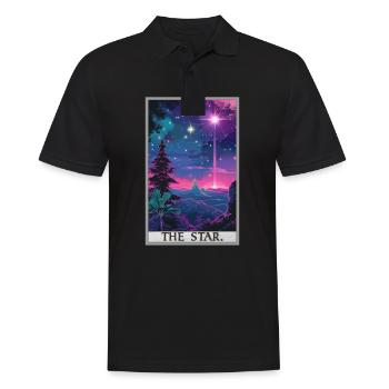 Tarotkarten Tarotkarte The Star Der Stern - Männer Poloshirt - Schwarz - Vorne - Kai (181cm)