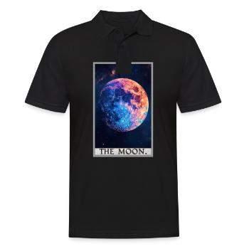 Tarotkarten Tarotkarte The Moon Der Mond - Männer Poloshirt - Schwarz - Vorne - Kai (181cm)