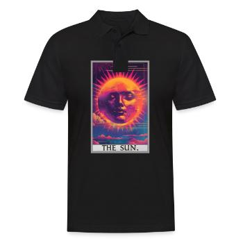 Tarotkarten Tarotkarte The Sun Die Sonne - Männer Poloshirt - Schwarz - Vorne - Kai (181cm)