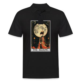 Tarot Cards Tarot Card The Moon The Moon - Men's Polo Shirt - black - Front - Kai (181cm)