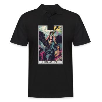 Tarotkarten Tarotkarte 20 Judgment Gericht - Männer Poloshirt - Schwarz - Vorne - Kai (181cm)
