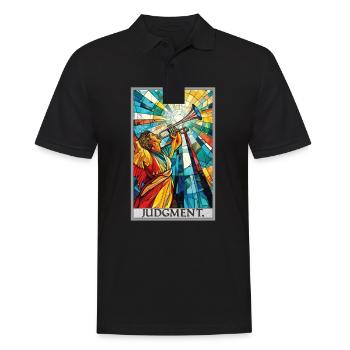 Tarotkarten Tarotkarte 20 Judgment Gericht - Männer Poloshirt - Schwarz - Vorne - Kai (181cm)