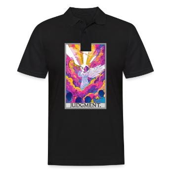 Tarotkarten Tarotkarte 20 Judgment Gericht - Männer Poloshirt - Schwarz - Vorne - Kai (181cm)