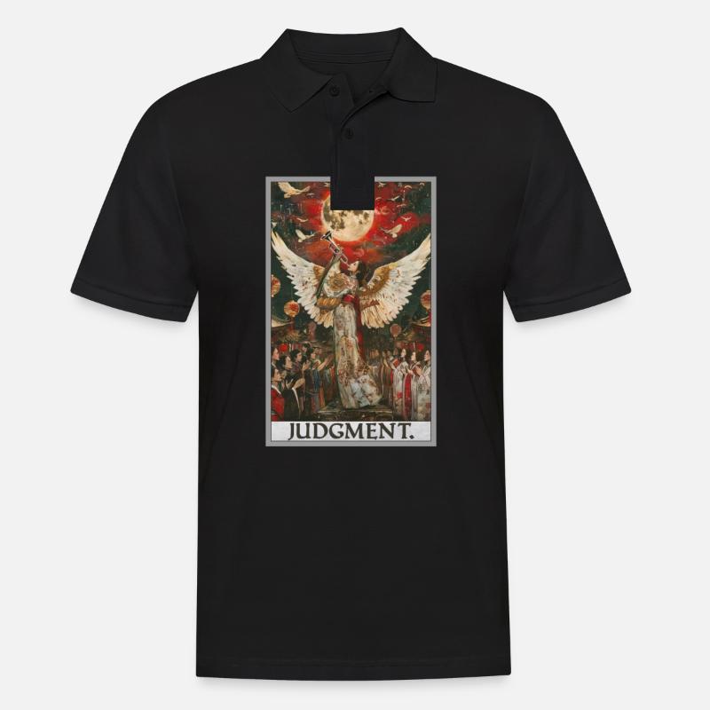 Tarotkarten Tarotkarte 20 Judgment Gericht - Männer Poloshirt - Schwarz
