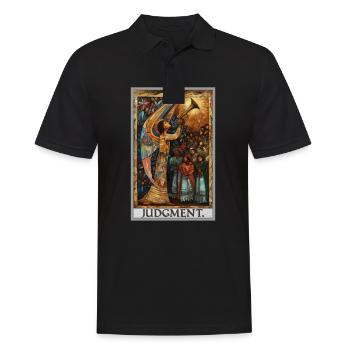 Tarotkarten Tarotkarte 20 Judgment Gericht - Männer Poloshirt - Schwarz - Vorne - Kai (181cm)