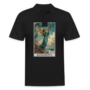 Tarotkarten Tarotkarte 20 Judgment Gericht - Männer Poloshirt - Schwarz - Vorne - Kai (181cm)