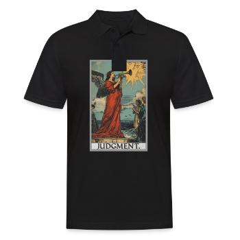 Tarotkarten Tarotkarte 20 Judgment Gericht - Männer Poloshirt - Schwarz - Vorne - Kai (181cm)