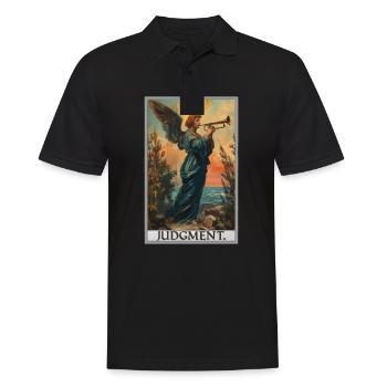 Tarotkarten Tarotkarte 20 Judgment Gericht - Männer Poloshirt - Schwarz - Vorne - Kai (181cm)