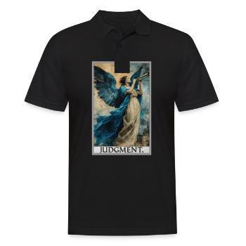 Tarotkarten Tarotkarte 20 Judgment Gericht - Männer Poloshirt - Schwarz - Vorne - Kai (181cm)