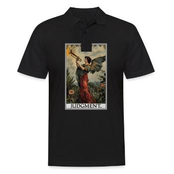 Tarotkarten Tarotkarte 20 Judgment Gericht - Männer Poloshirt - Schwarz - Vorne - Kai (181cm)