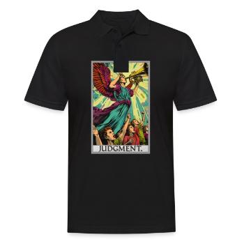 Tarotkarten Tarotkarte 20 Judgment Gericht - Männer Poloshirt - Schwarz - Vorne - Kai (181cm)